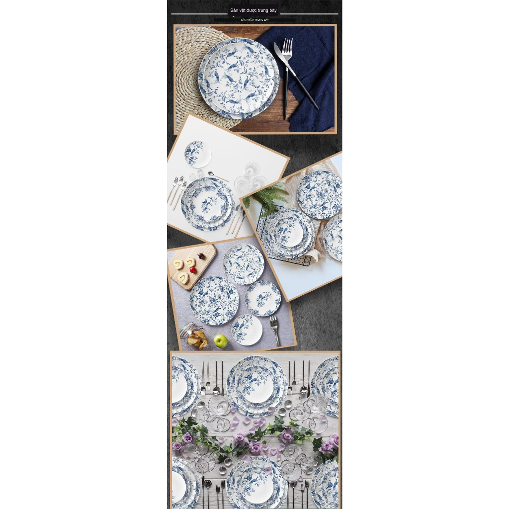 LY UỐNG TRÀ 275ML KÈM HỘP - HỌA TIẾT CHIM CÔNG VẼ TAY SỨ XƯƠNG