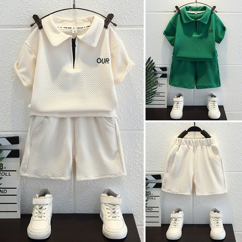 Bộ cộc tay bé trai Quần áo hè cho bé Kangmin kids, quần áo bé trai chất đũi sần thoáng mát thấm hút mồ hôi từ 6-28kg