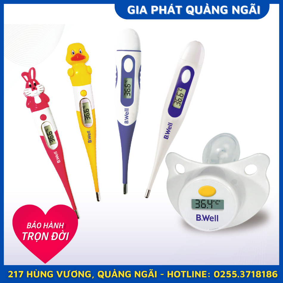 NHIỆT KẾ ĐIỆN TỬ BWELL SWISS KẸP NÁCH NHIỆT KẾ NÚM VÚ ĐO THÂN NHIỆT CHO BÉ