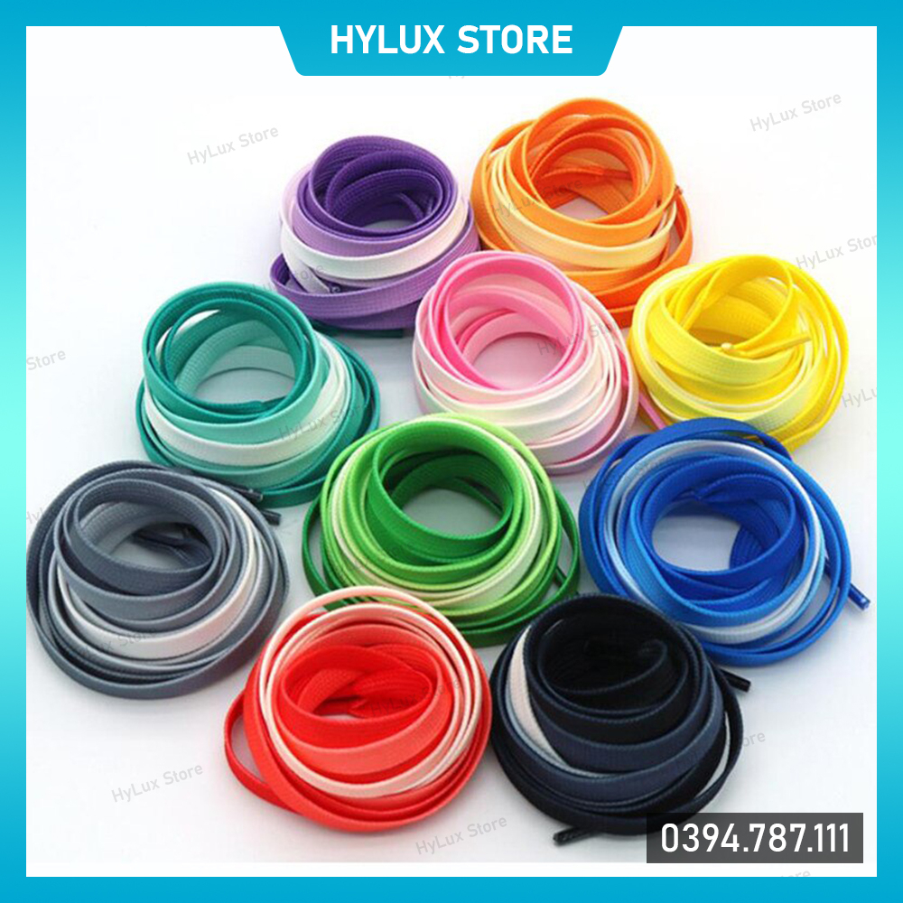 Dây giày Xanh Dương Gradient chuyển sắc cao cấp, dày dặn cho mọi mẫu giày - Dây giày thể thao