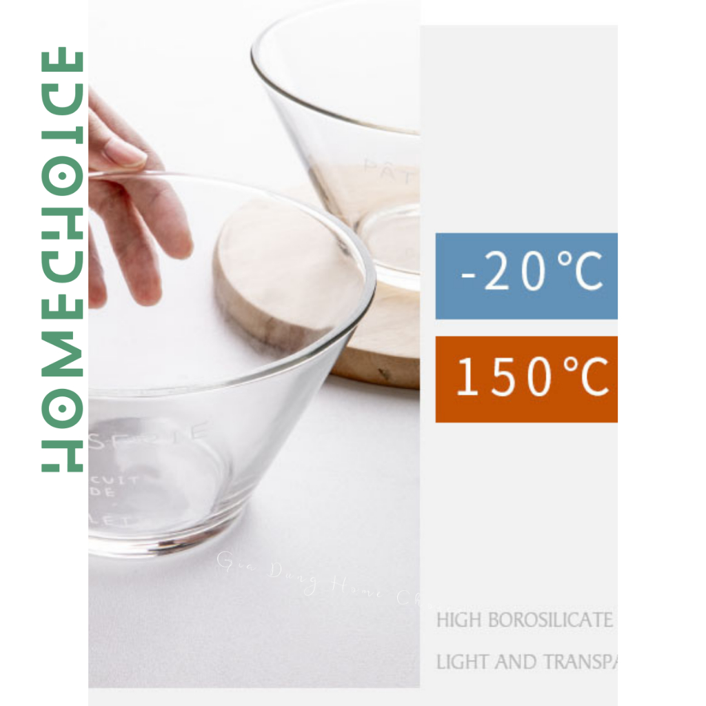Bát thủy tinh HomeChoice hottrend phong cách Hàn Quốc