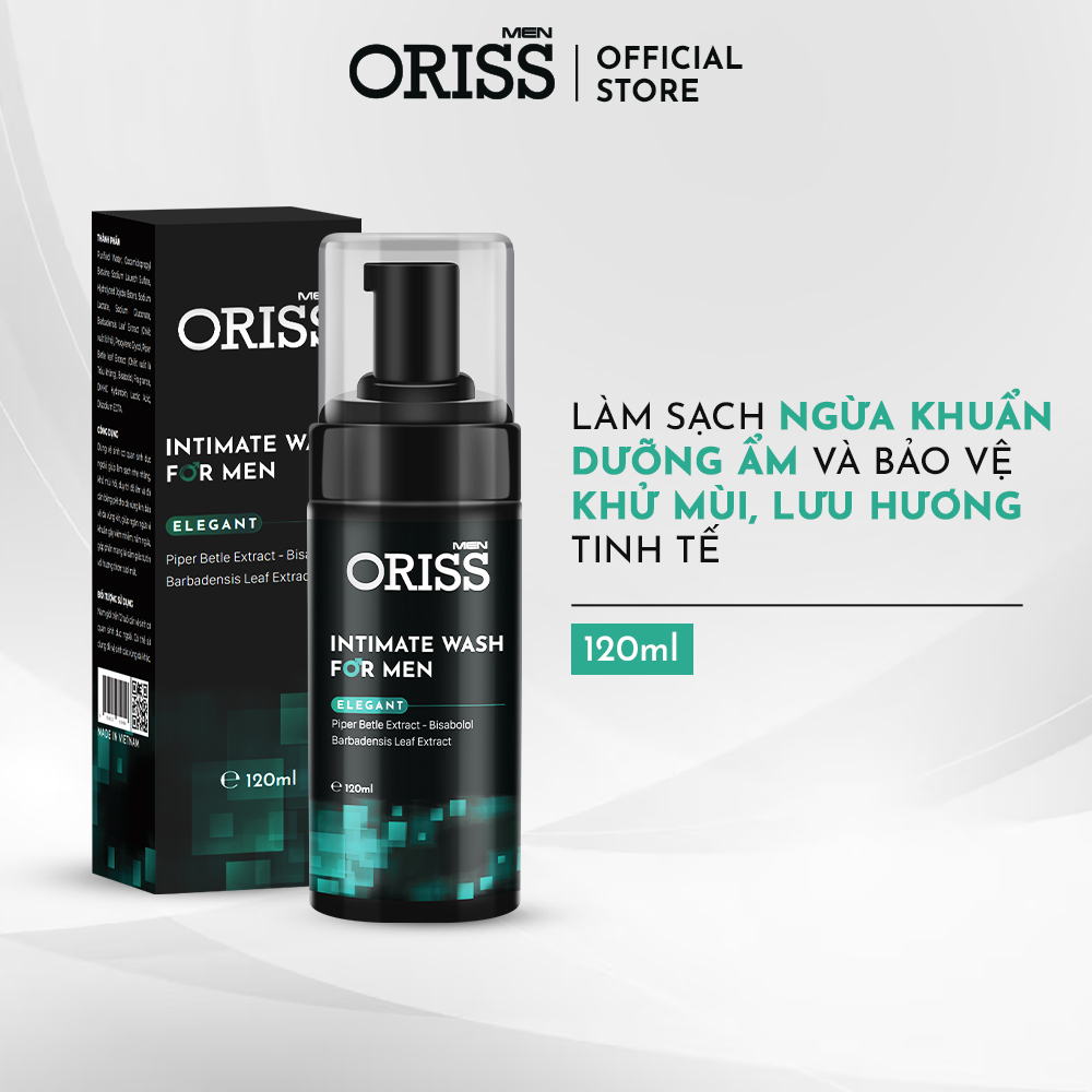 Bọt Vệ Sinh Nam Giới Oriss Sạch Khuẩn Khử Mùi Không Gây Kích Ứng Mùi Hương Nam Tính 120ml