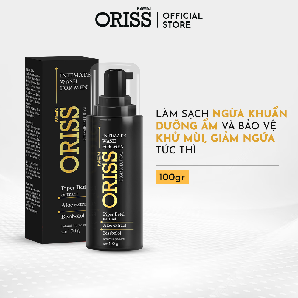 Bọt Vệ Sinh Nam Giới Oriss Sạch Khuẩn Khử Mùi Không Gây Kích Ứng Mùi Hương Nam Tính 120ml