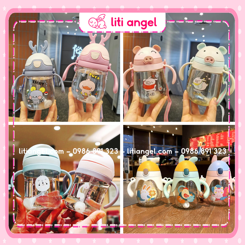 Bình Tập Uống Nước Cho Bé Có Van Chống Sặc 250-350ml