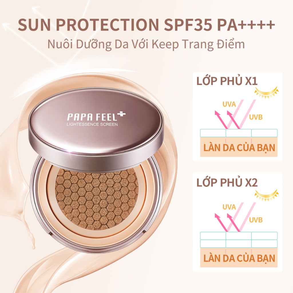 Phấn nước PAPA FEEL SPF35 PA++++ 11g  chống nắng cho làn da đẹp tự nhiên chống nước kết cấu mỏng nhẹ che phủ hoàn hảo làm mờ lỗ chân lông | BigBuy360 - bigbuy360.vn