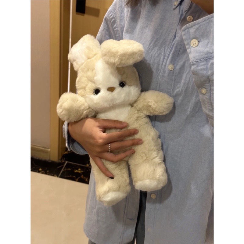 Gấu bông thỏ sữa cute mập mạp trông muốn véo má tròn vo dễ thương lên mạng là ảo