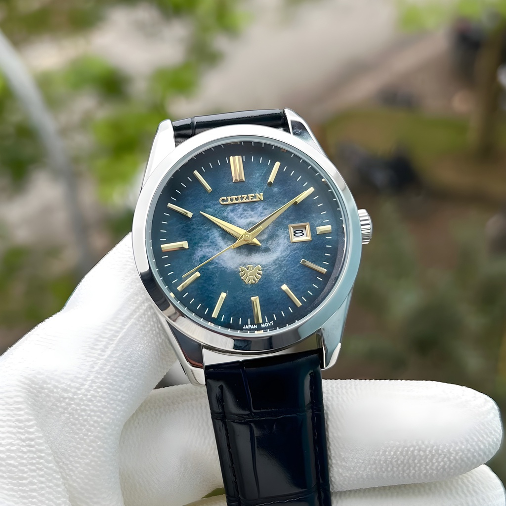 Đồng Hồ Nam Citizen - Dây Da Cao Cấp - Kiểu Dáng Lịch Lãm - Có Lịch Ngày - Bảo Hành 12 Tháng