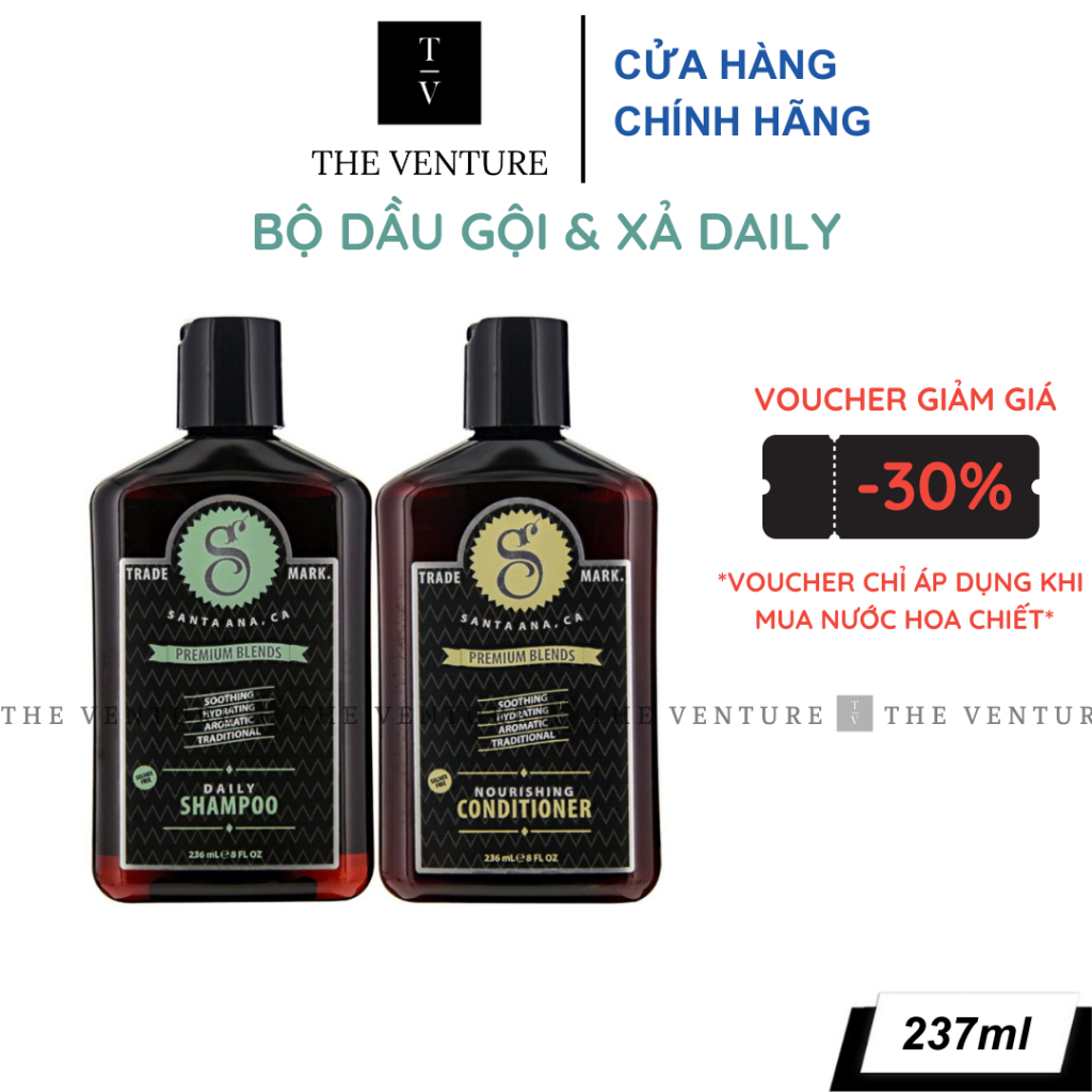 Dầu Gội & Xả Suavecito Premium Daily Shampoo and Nourishing Conditioner Chính Hãng