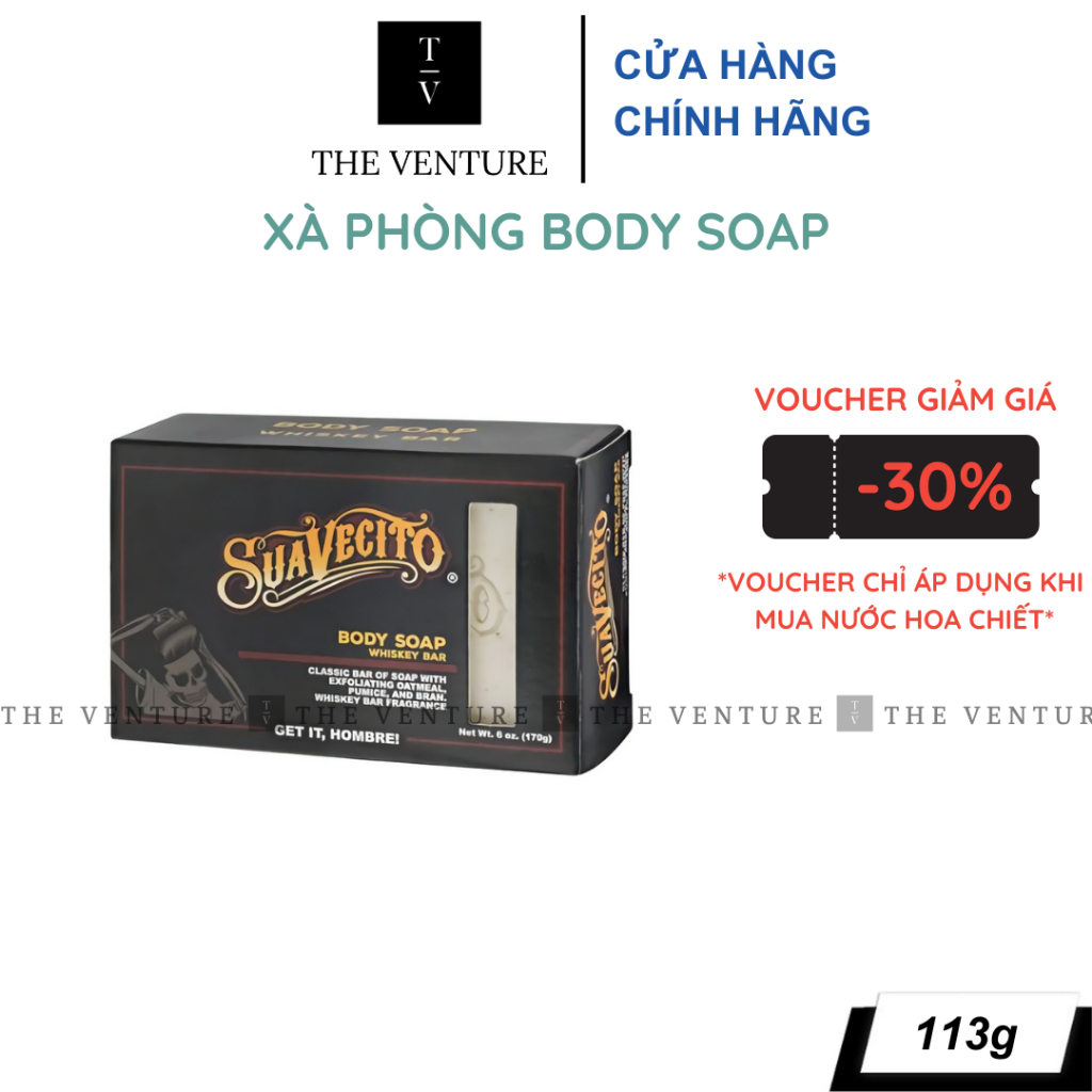 Xà Phòng Suavecito Body Soap Whiskey Bar Chính Hãng - 170 Gram