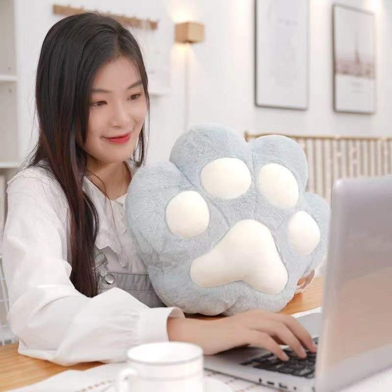 Gối ôm chân mèo dễ thương, tặng chăn 1.7m, 4 màu lựa chọn
