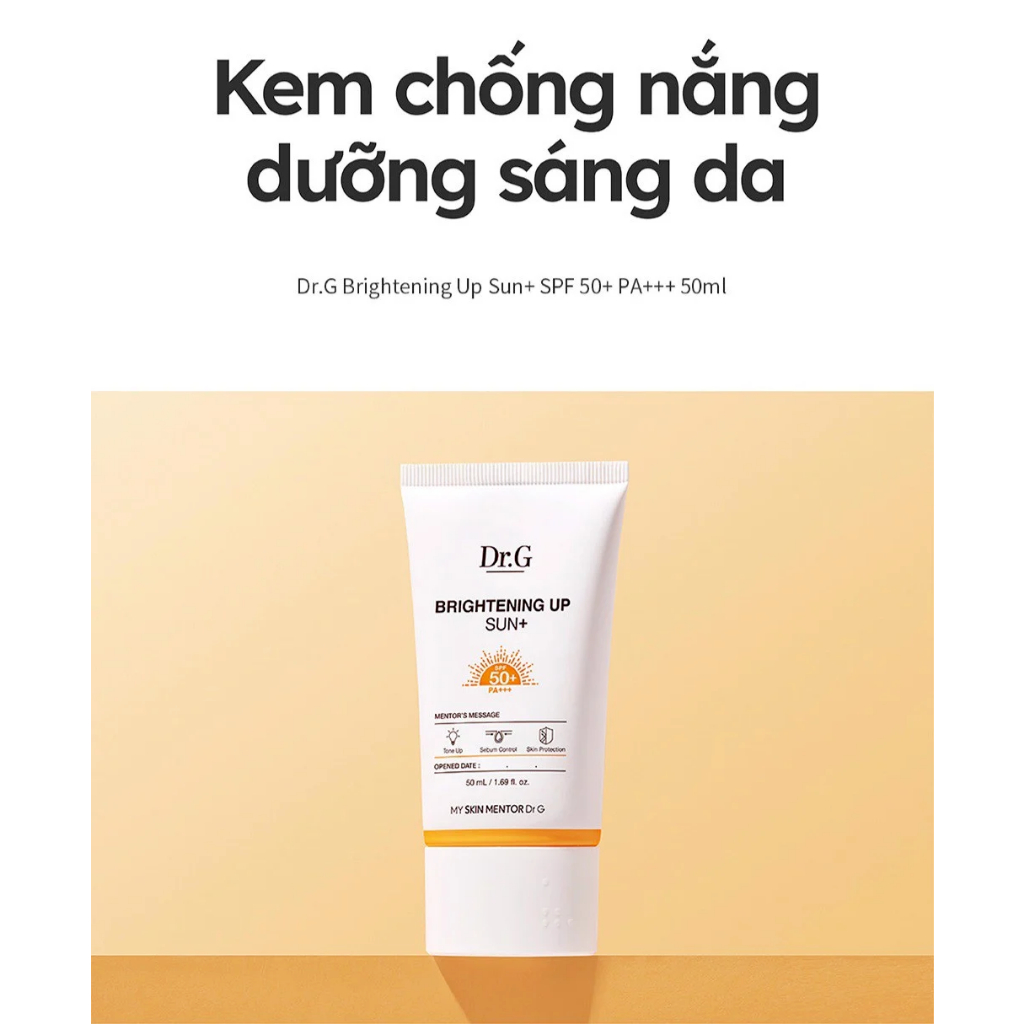 Kem chống nắng Dr.G Up Sun SPF50+ PA++++ dùng cho da nhạy cảm và da mụn | BigBuy360 - bigbuy360.vn