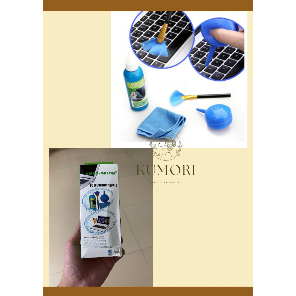 BỘ DỤNG CỤ VỆ SINH LAPTOP MÁY VI TÍNH KING MASTER combo 4 món lau chùi vệ sinh máy tính dung dịch vệ sinh màn hình