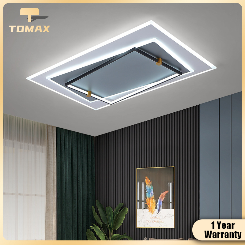 Đèn trần LED hình chữ nhật hiện đại đơn giản sáng tạo kết hợp gói đèn trần thích hợp phòng ngủ phòng khách nhà hàng