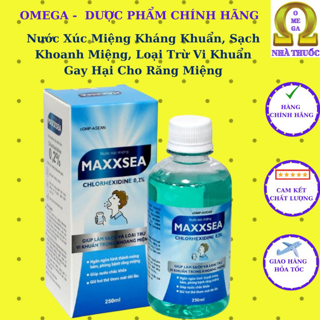 Nước Súc Miệng MAXXSEA - Giúp Làm Sạch Và Loại Trừ Vi Khuẩn, Ngăn Ngừa Viêm Lợi