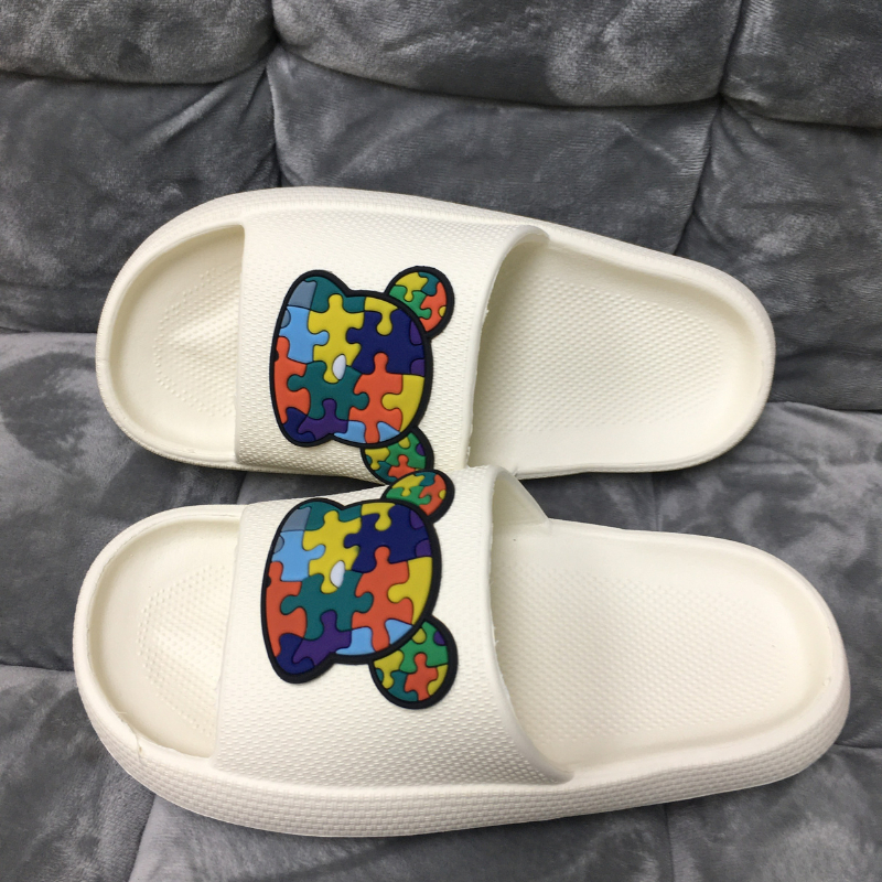 Dép bánh mì unisex nam nữ quai ngang để cao 4cm hai màu - Đen, Trắng