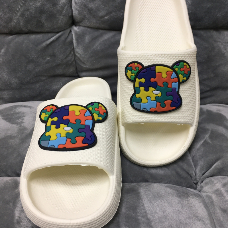 Dép bánh mì unisex nam nữ quai ngang để cao 4cm hai màu - Đen, Trắng