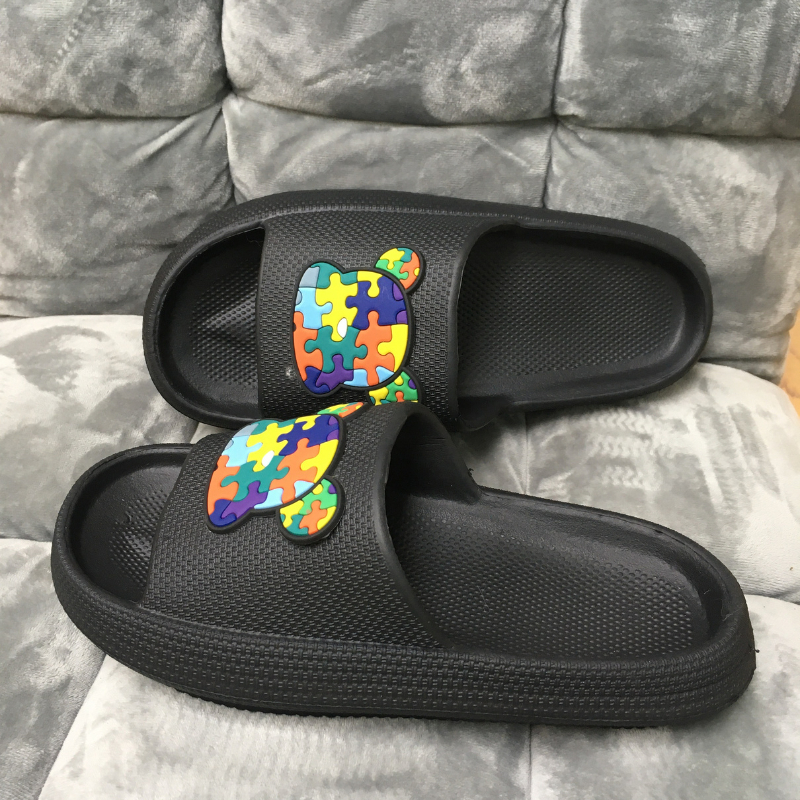 Dép bánh mì unisex nam nữ quai ngang để cao 4cm hai màu - Đen, Trắng