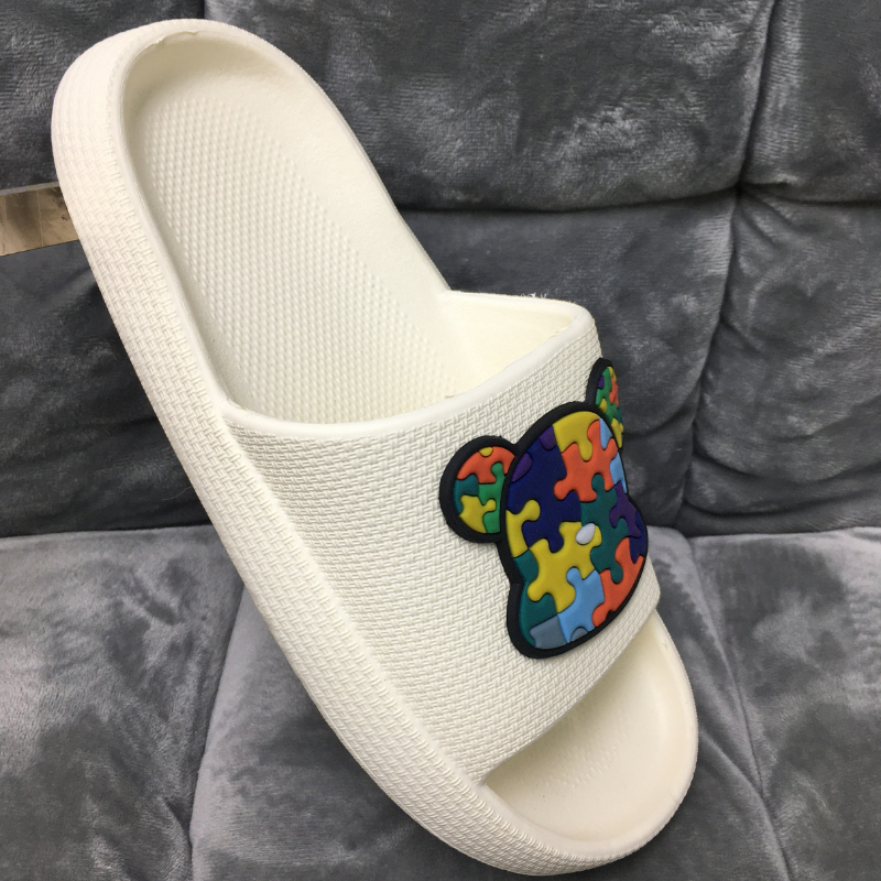 Dép bánh mì unisex nam nữ quai ngang để cao 4cm hai màu - Đen, Trắng