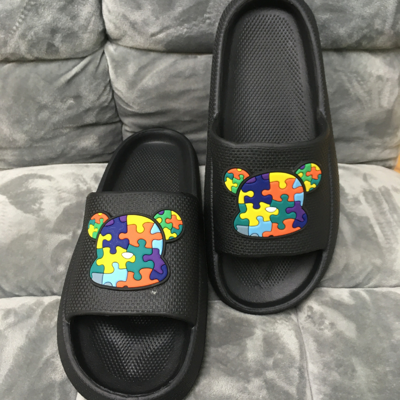 Dép bánh mì unisex nam nữ quai ngang để cao 4cm hai màu - Đen, Trắng