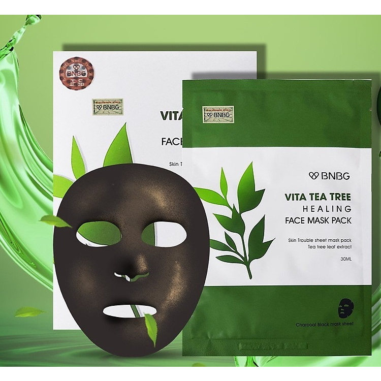 Mặt Nạ Tràm Trà Thải Độc, Giảm Mụn BNBG Vita Tea Tree Healing Face Mask Pack 30ml (Date 07/2023)