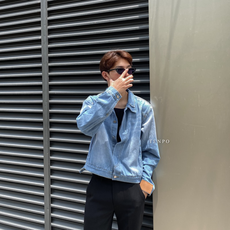 Áo Khoác Bò Form Crop TENPO | Denim Jacket Crop AK02