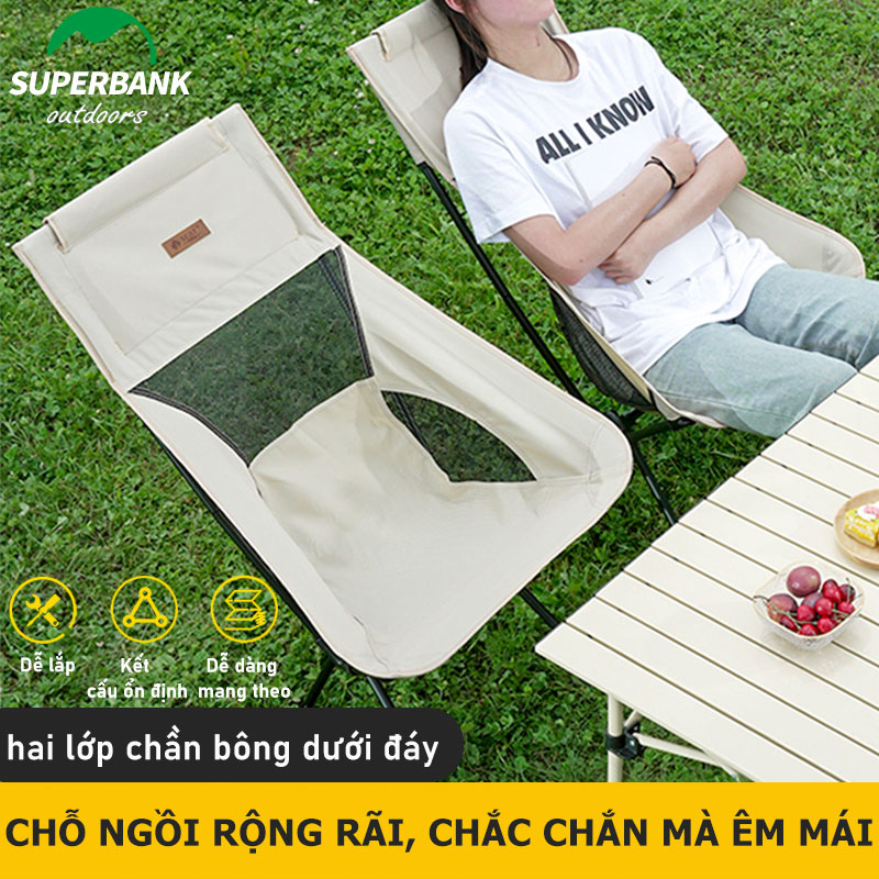 Ghế xếp dã ngoại - ghế du lịch phượt câu cá khối lượng nhẹ ，Siêu nhẹ, kích thước nhỏ gọn, chịu tải tốt，Chịu tải khoảng 1