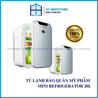 [Có sẵn] Tủ lạnh mini Refrigerator 18/20L - Bảo quản mỹ phẩm, nước uống - Kèm dây 12V dùng trên oto
