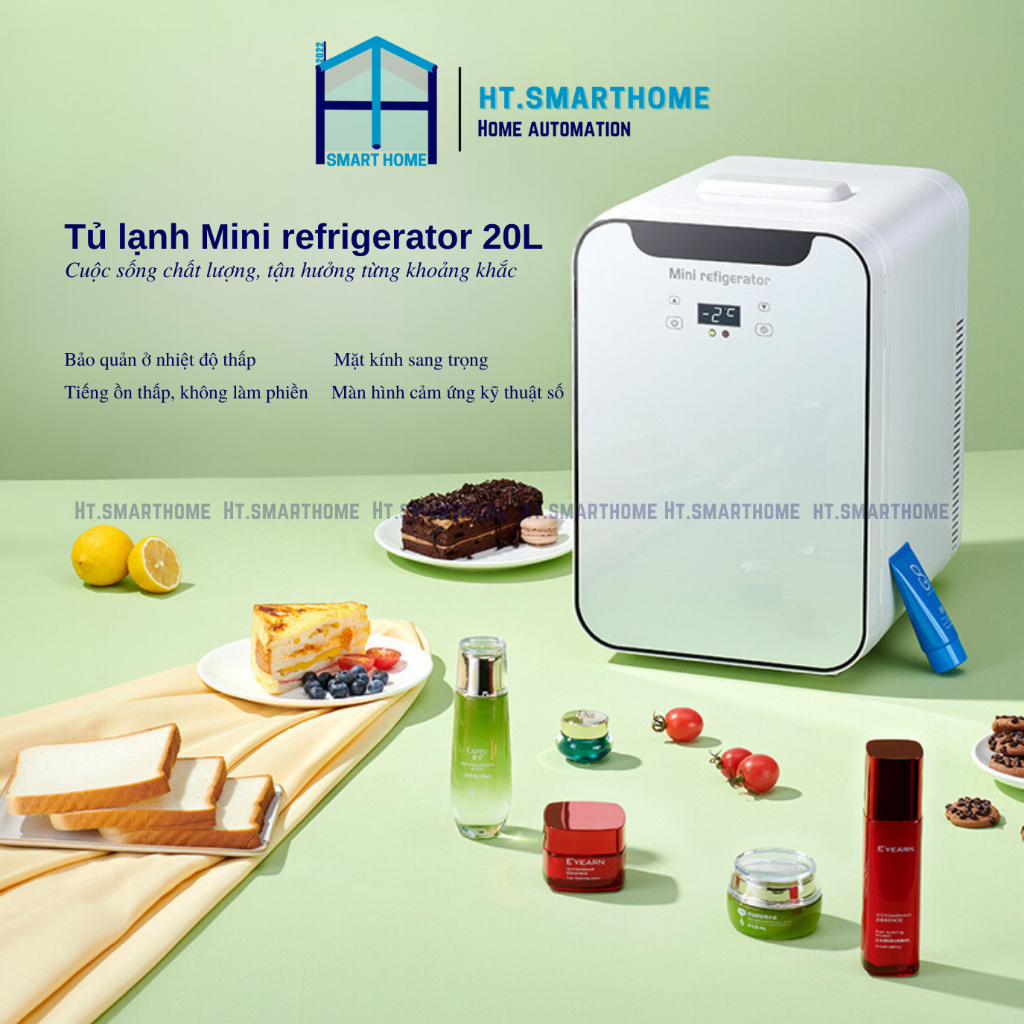 Tủ lạnh mini bảo quản mỹ phẩm, sữa mẹ Refrigerator 20L - Tủ lạnh du lịch dã ngoại để ô tô