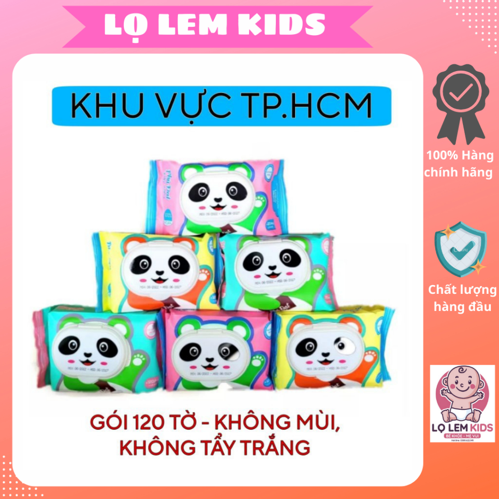 Combo 5 gói Khăn ướt Phú Đạt hình gấu (Chính hãng)
