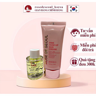 Combo kem chống nắng rose de seoul và peel da pha lê