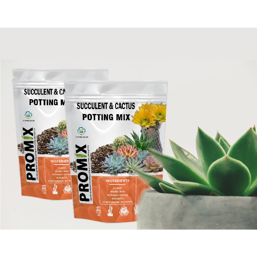 Giá Thể PROMIX đất Trồng Sen Đá, Xương Rồng, Cây Mọng Nước- Trộn sẵn bao 2kg