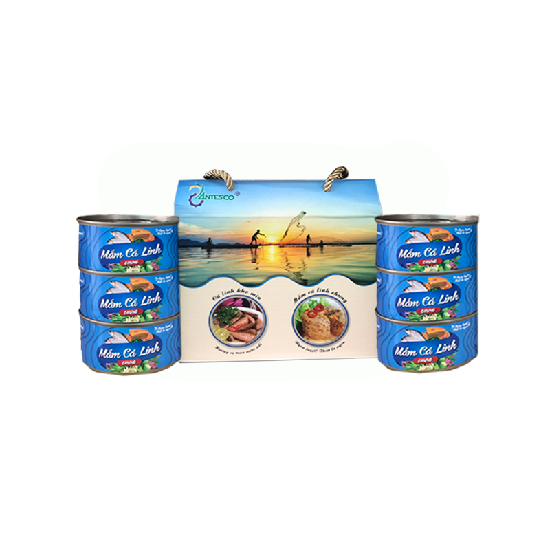 Mắm Cá Linh chưng 200gr (6lon/hộp) - Đặc sản An Giang