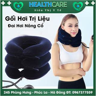Đai cổ bơm hơi lucass nc 9 - đai kéo giãn đốt sống cổ trị liệu bằng hơi cao cấp