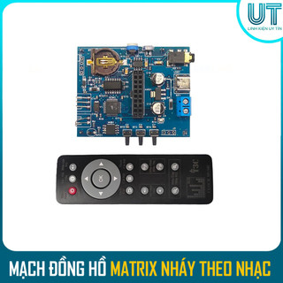 Mạch đồng hồ LED Matrix P5 nháy theo nhạc - Mạch LED ma trận Clock music - Full color bản 2023 thêm nhiều hiệu ứng