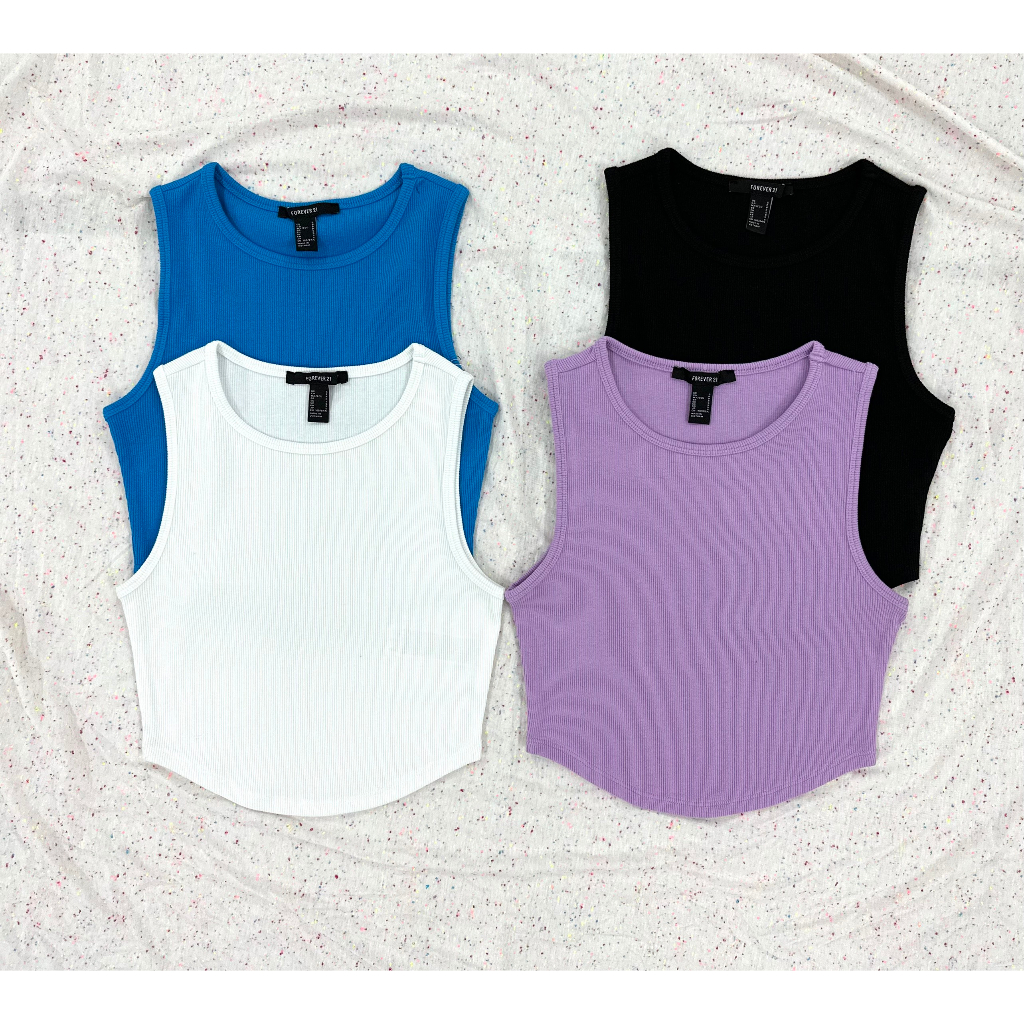 Áo sát nách nữ cổ tròn thun cotton trơn thoải mái, co dãn 4 chiều, Croptop nhiều kiểu