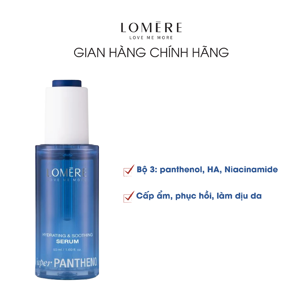 Serum cấp ẩm Lomere Super Panthenol Hydreanting & Soothing 50g - Hàn Quốc Chính Hãng