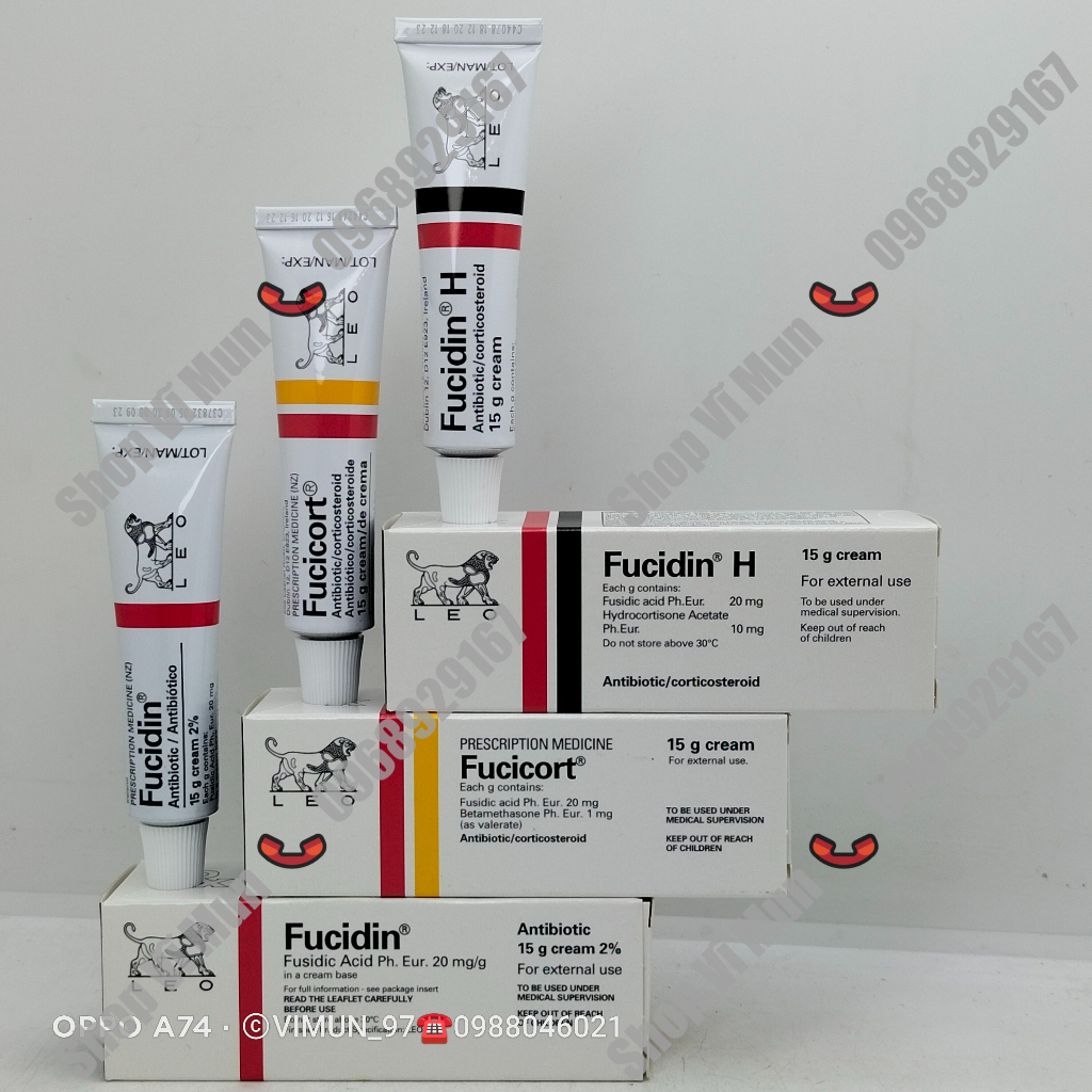 Kem bôi chàm da Fucidin / Fucicort cream tuýp 15g