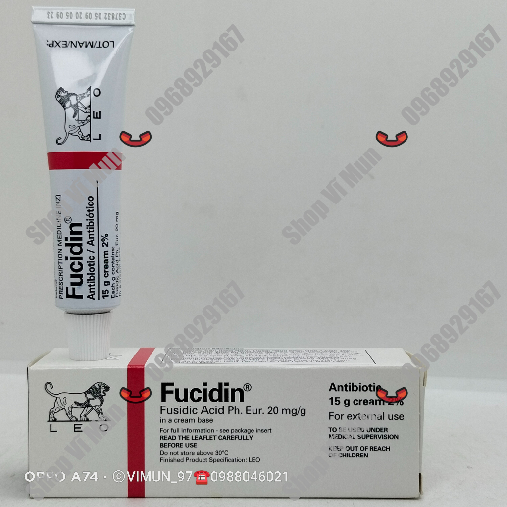 Kem bôi chàm da Fucidin / Fucicort cream tuýp 15g