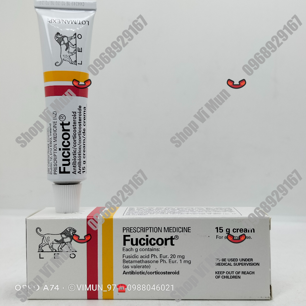 Kem bôi chàm da Fucidin / Fucicort cream tuýp 15g