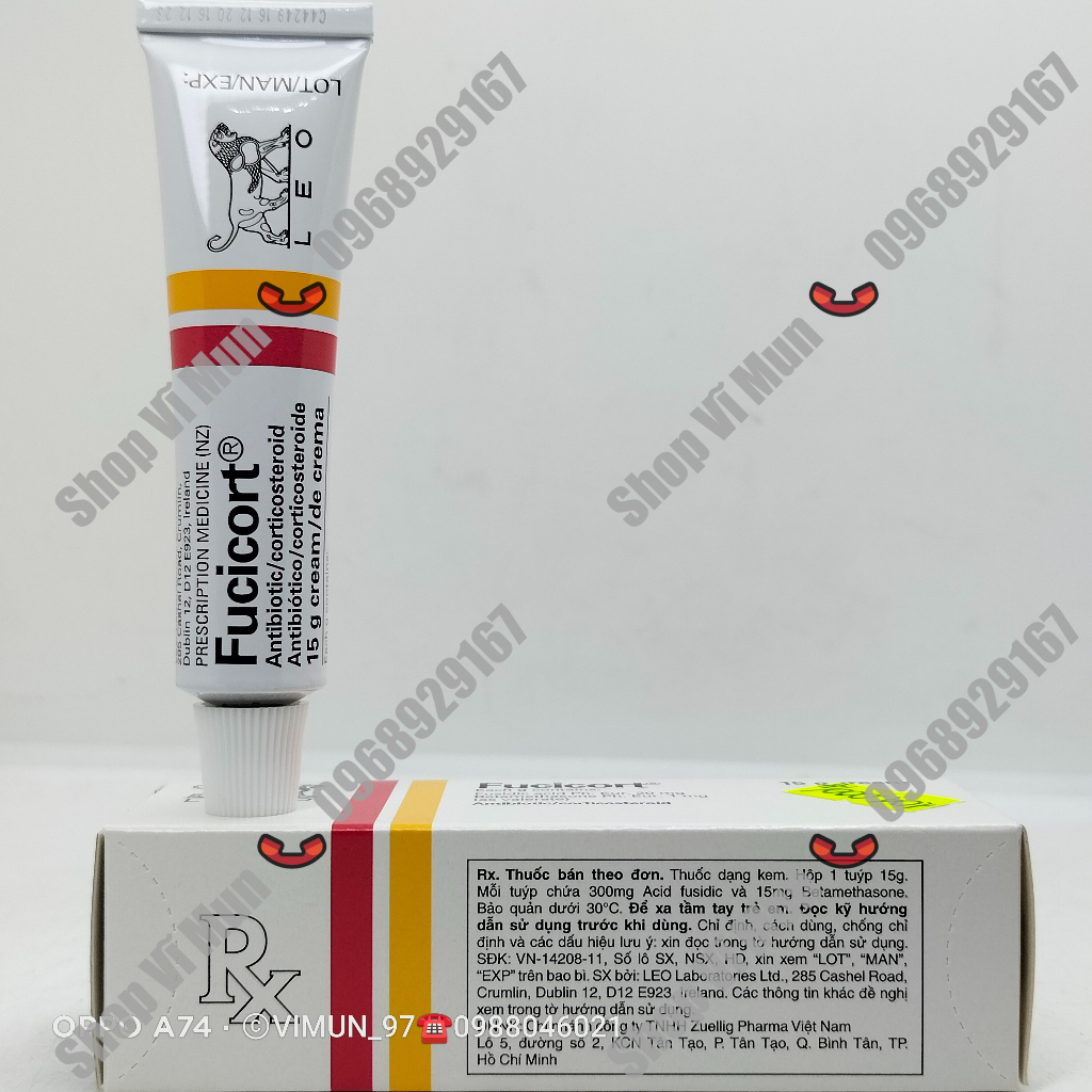 Kem bôi chàm da Fucidin / Fucicort cream tuýp 15g