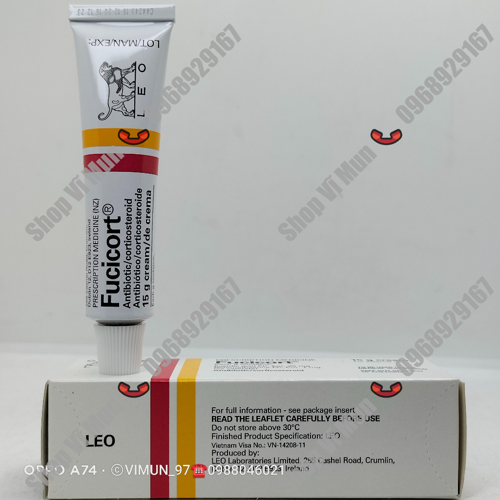 Kem bôi chàm da Fucidin / Fucicort cream tuýp 15g
