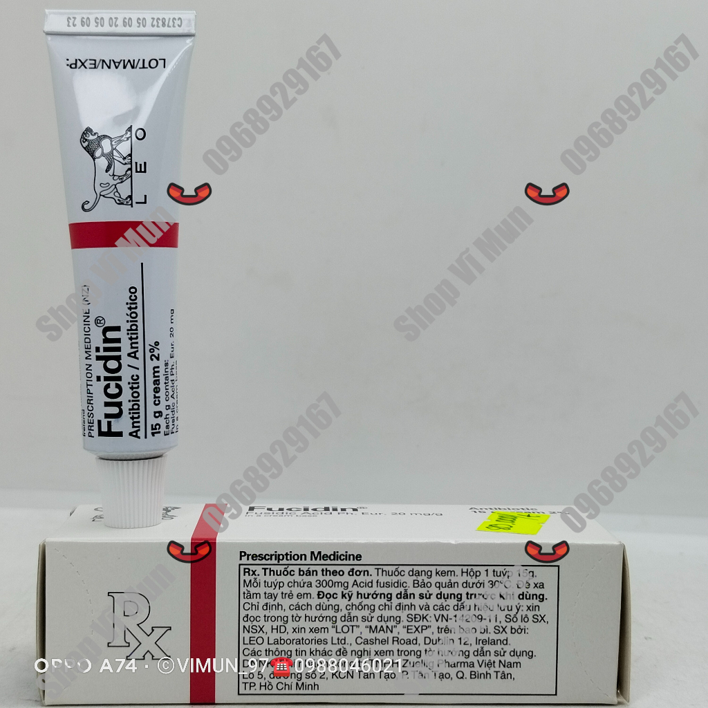 Kem bôi chàm da Fucidin / Fucicort cream tuýp 15g