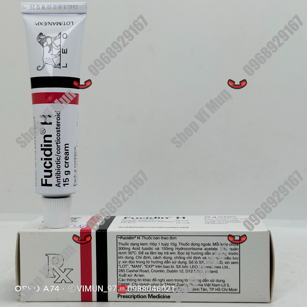 Kem bôi chàm da Fucidin / Fucicort cream tuýp 15g