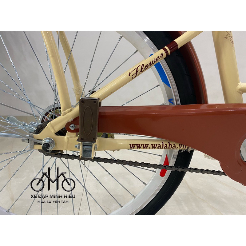 Xe đạp nữ WALABA bình đựng nước siêu bền đẹp size 26 inch