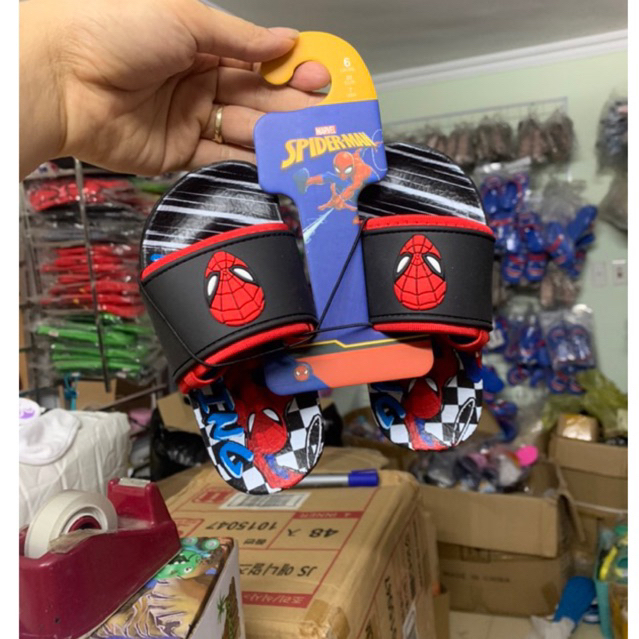 Dép hè người nhện Spiderman xuất dư lẻ size các hãng