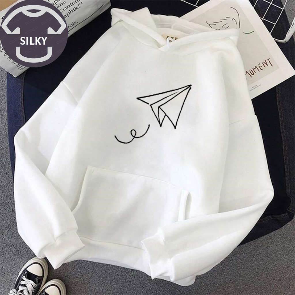 Áo Hoodie Nỉ Unisex In Hình Máy Bay Giấy Nhiều Màu Form Nam Nữ Cực Đẹp SLK128