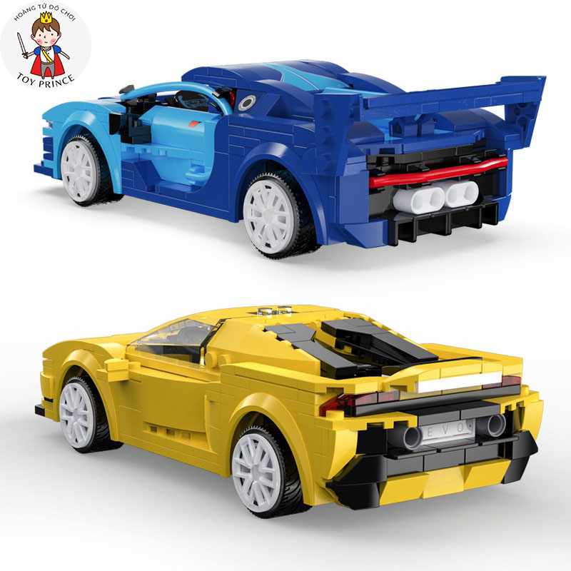 ĐỒ CHƠI LẮP RÁP KIỂU LEGO MÔ HÌNH ĐIỀU KHIỂN TỪ XA SIÊU XE FERRARI/ BUGATTI CHIRON/ LAMBORGHINI/ MCLAREN C51073-75 CADA