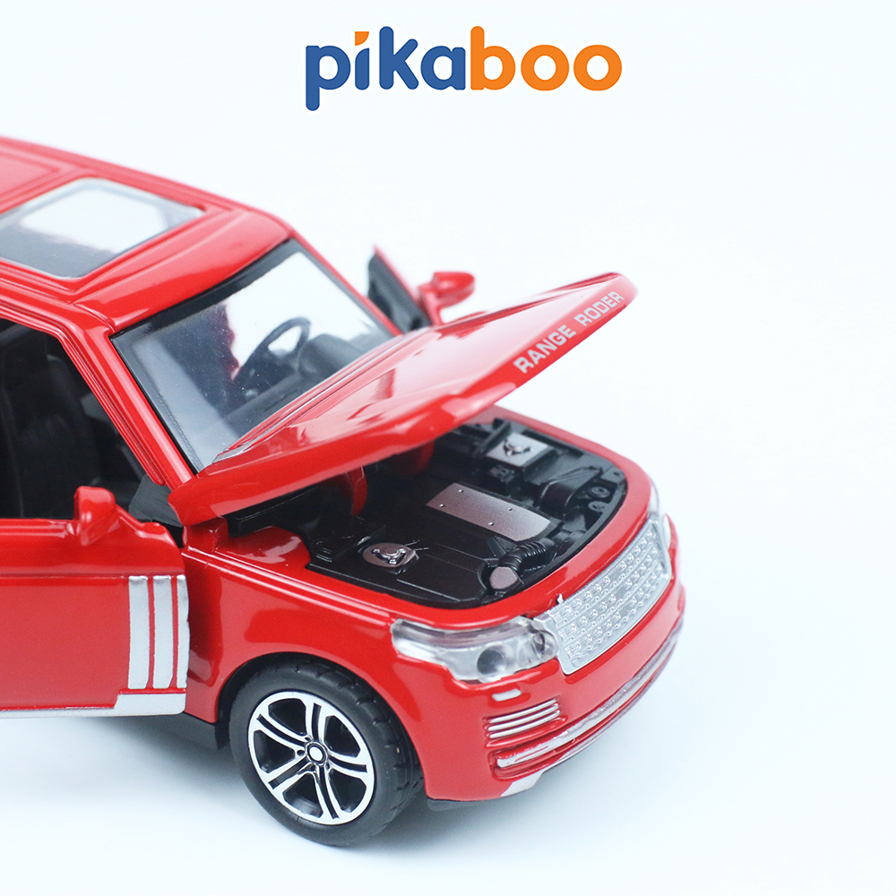 Đồ chơi mô hình xe ô tô bằng hợp kim cao cấp Pikaboo, mở cánh, mở cốp, có đèn, dành cho bé trai trên 3 tuổi