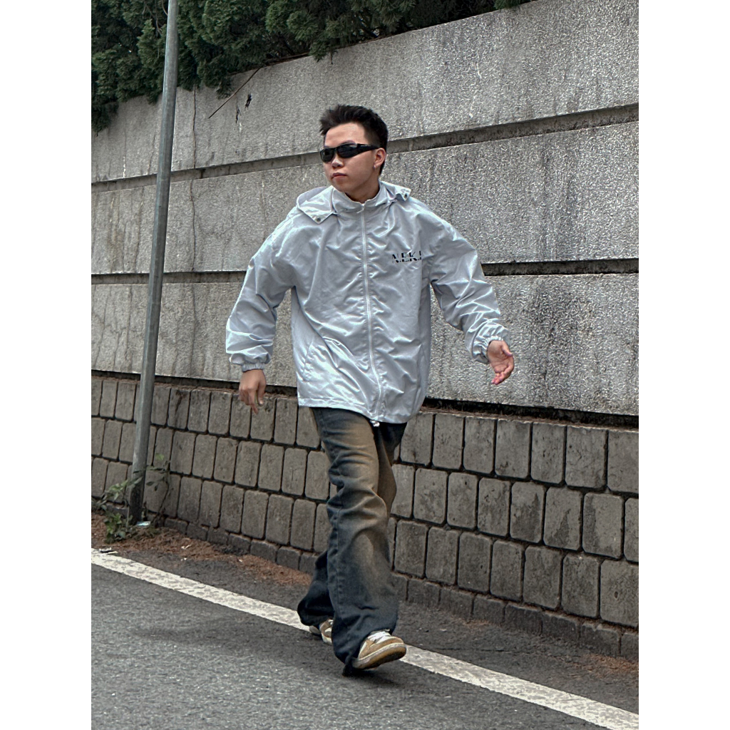 Áo khoác dù 2 lớp N.E.K.K có túi trong nón basic form rộng unisex nam nữ - N.E.K.K