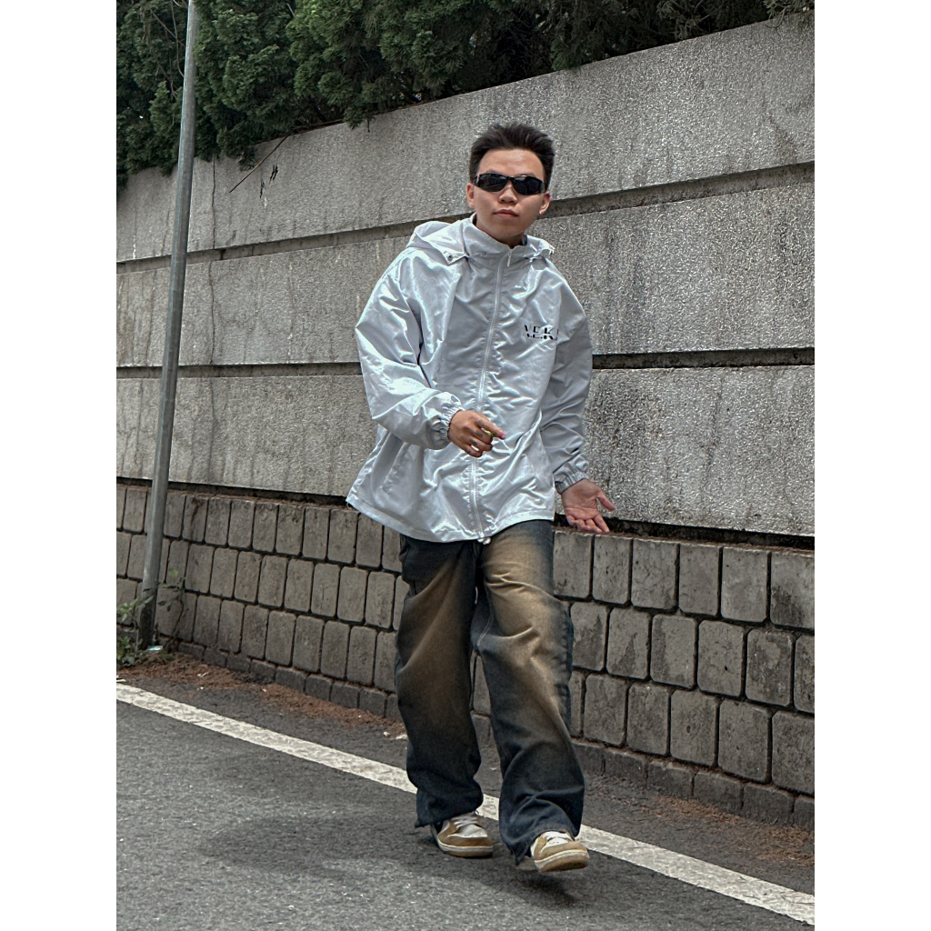 Áo khoác dù 2 lớp N.E.K.K có túi trong nón basic form rộng unisex nam nữ - N.E.K.K